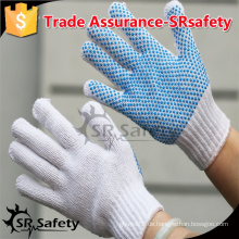 SRSafety 10 Gauge Blue Knitted Dotted Cotton Handschuh / Sicherheits-Arbeitshandschuh